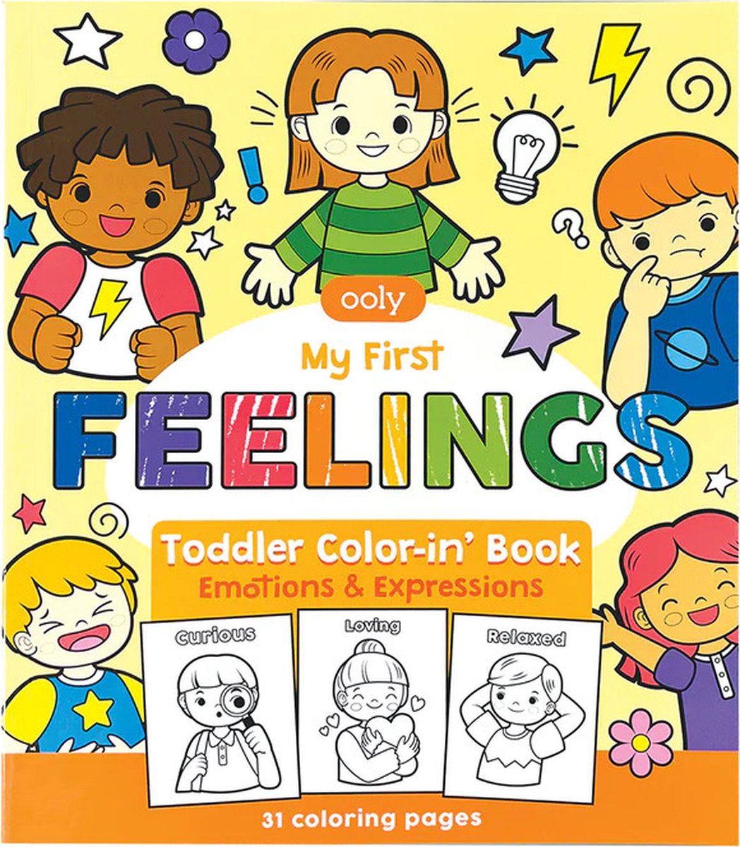 Ooly - toddler coloring book - my first feelings