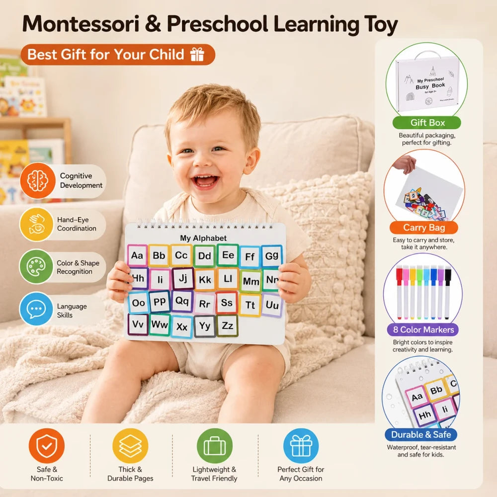 Montessori Preschool Learning Busy Book