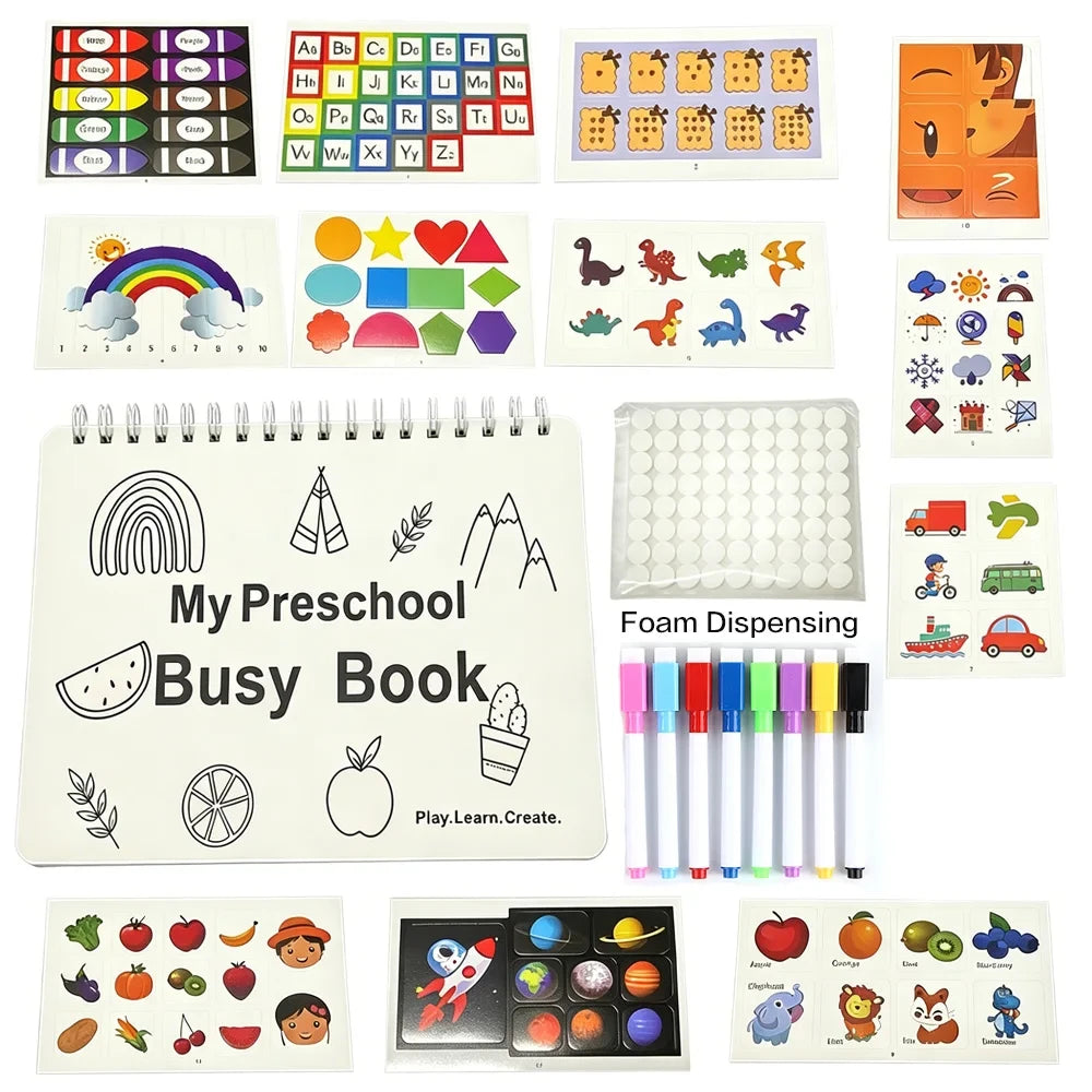 Montessori Preschool Learning Busy Book