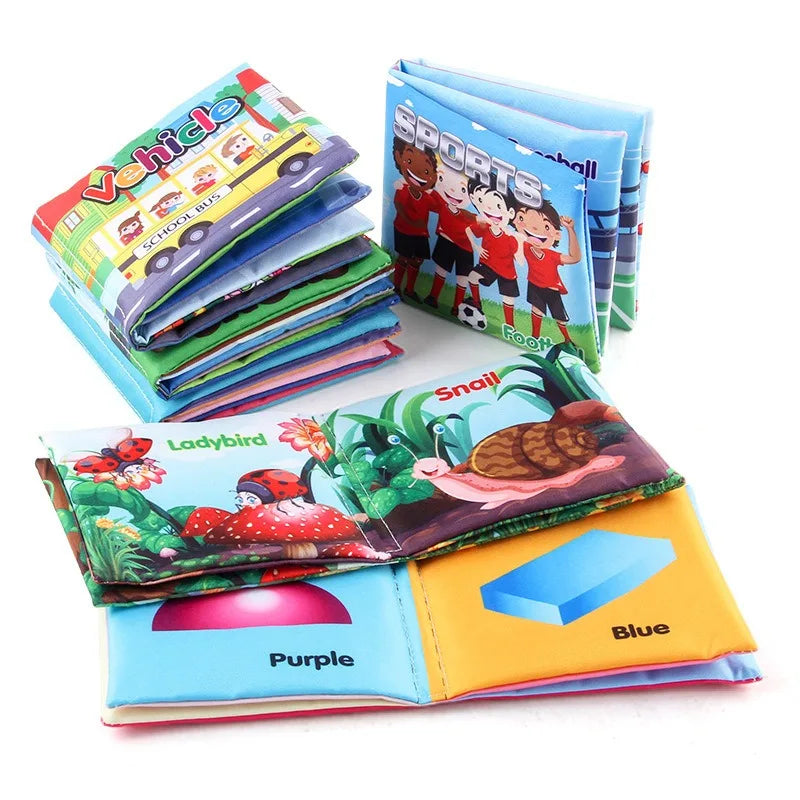 Infant Early Education Cloth Book - Durable Tear-Resistant Interactive Toy with Sound Paper for Baby Development