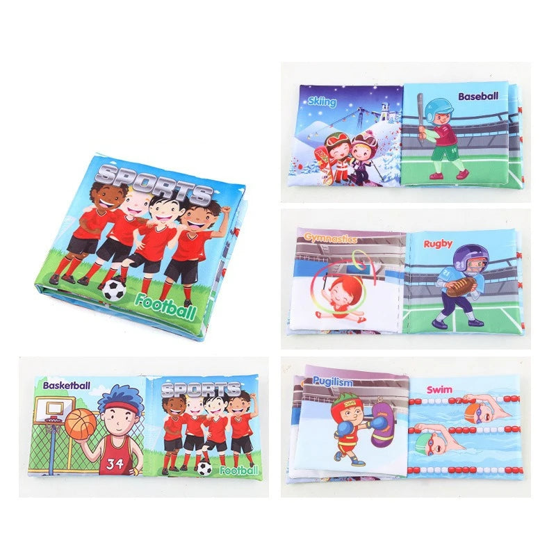 Infant Early Education Cloth Book - Durable Tear-Resistant Interactive Toy with Sound Paper for Baby Development