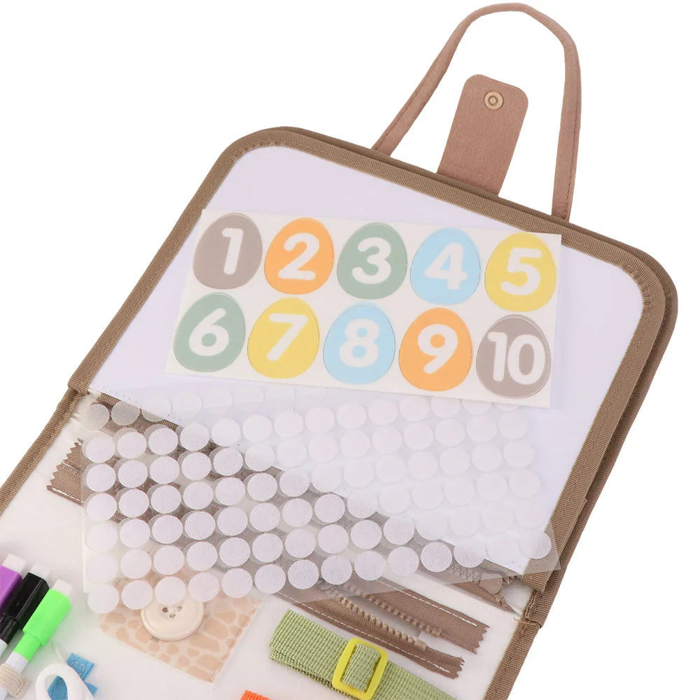 Dinosaur Theme Busy Board Busy Book Fine Motor Skills Early Education Toy Quiet Books Felt Material Toddlers Learning Board
