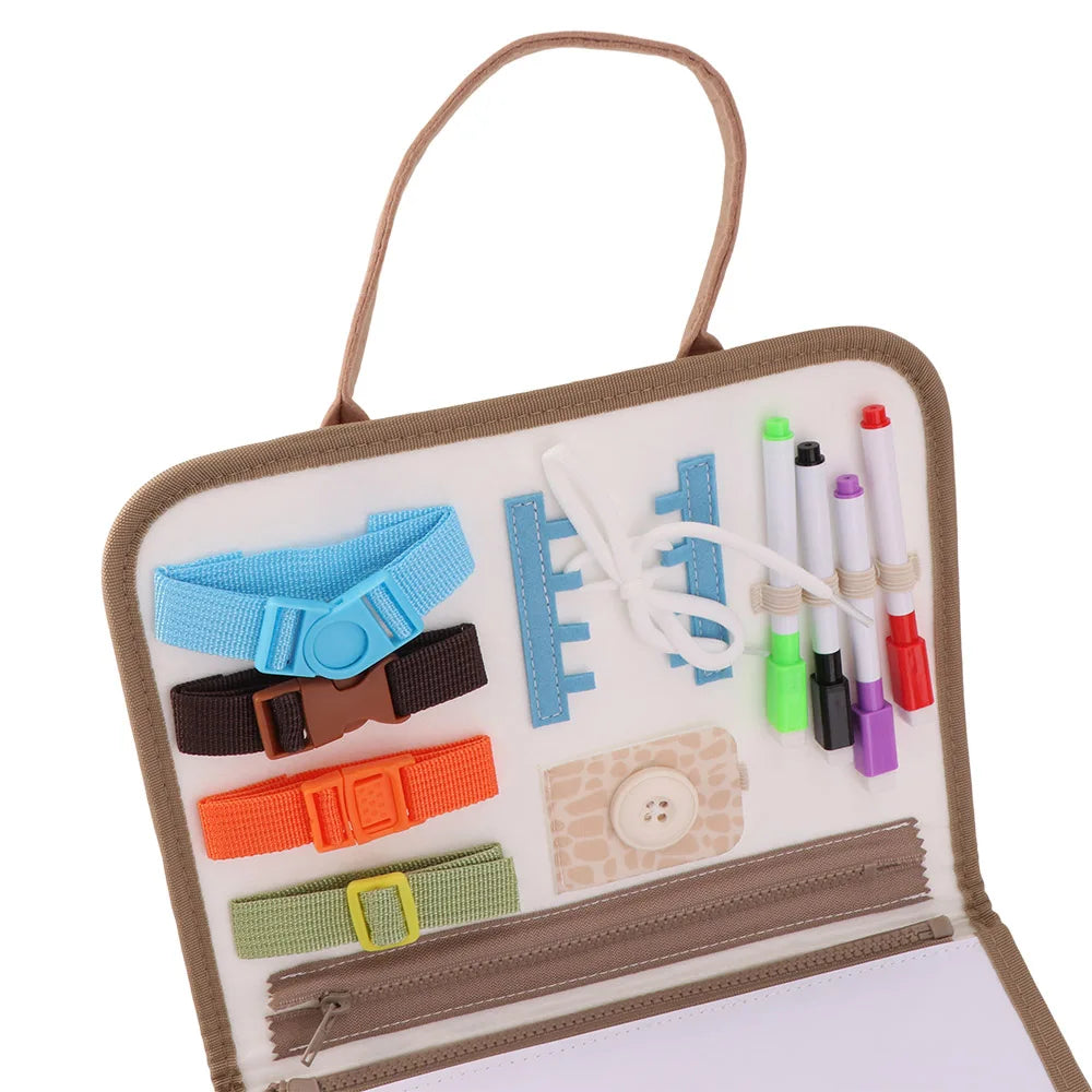Dinosaur Theme Busy Board Busy Book Fine Motor Skills Early Education Toy Quiet Books Felt Material Toddlers Learning Board