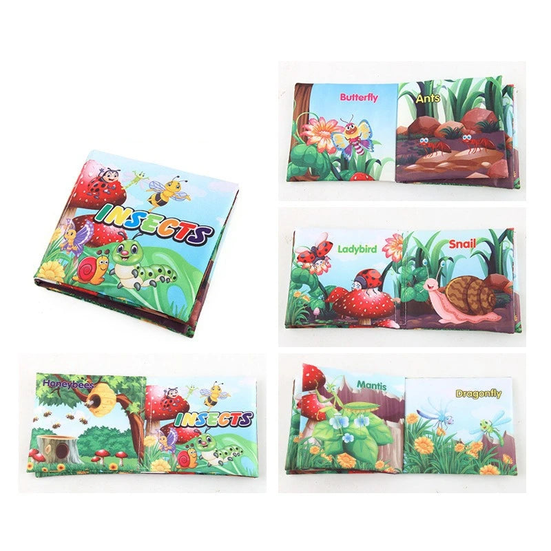Infant Early Education Cloth Book - Durable Tear-Resistant Interactive Toy with Sound Paper for Baby Development