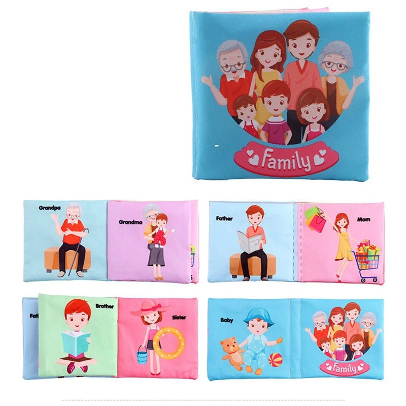 Infant Early Education Cloth Book - Durable Tear-Resistant Interactive Toy with Sound Paper for Baby Development