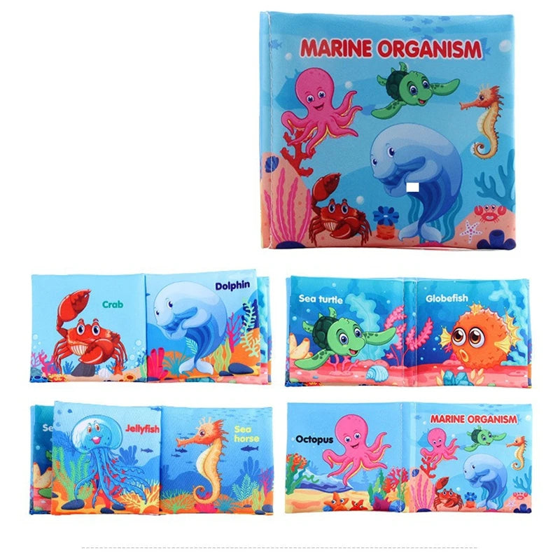 Infant Early Education Cloth Book - Durable Tear-Resistant Interactive Toy with Sound Paper for Baby Development